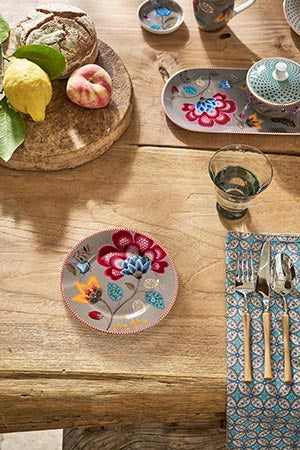 Frühstückteller Pip Studio neue Kollektion Blooming Tales Kaki