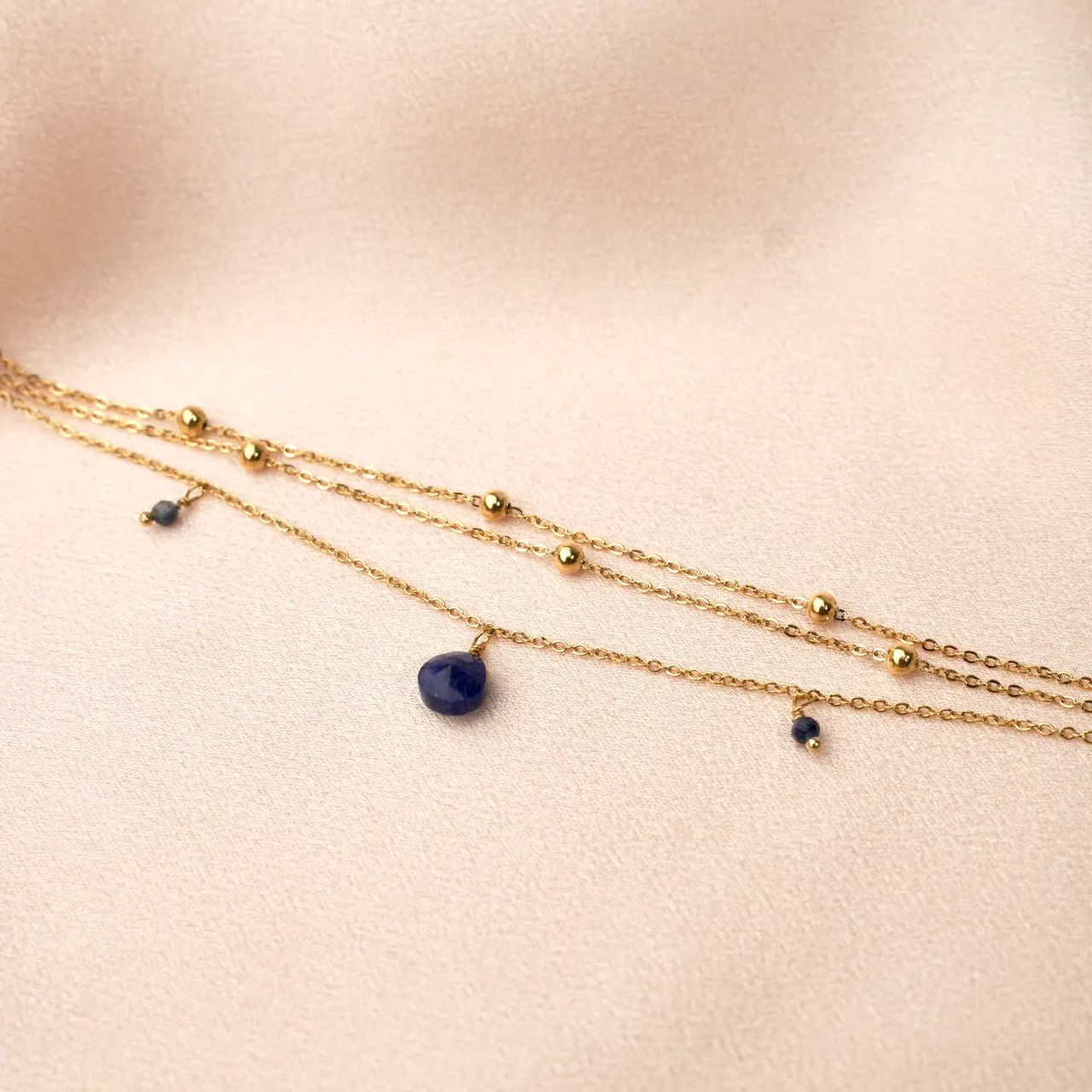 Doppelarmband Lapislazuli Stein