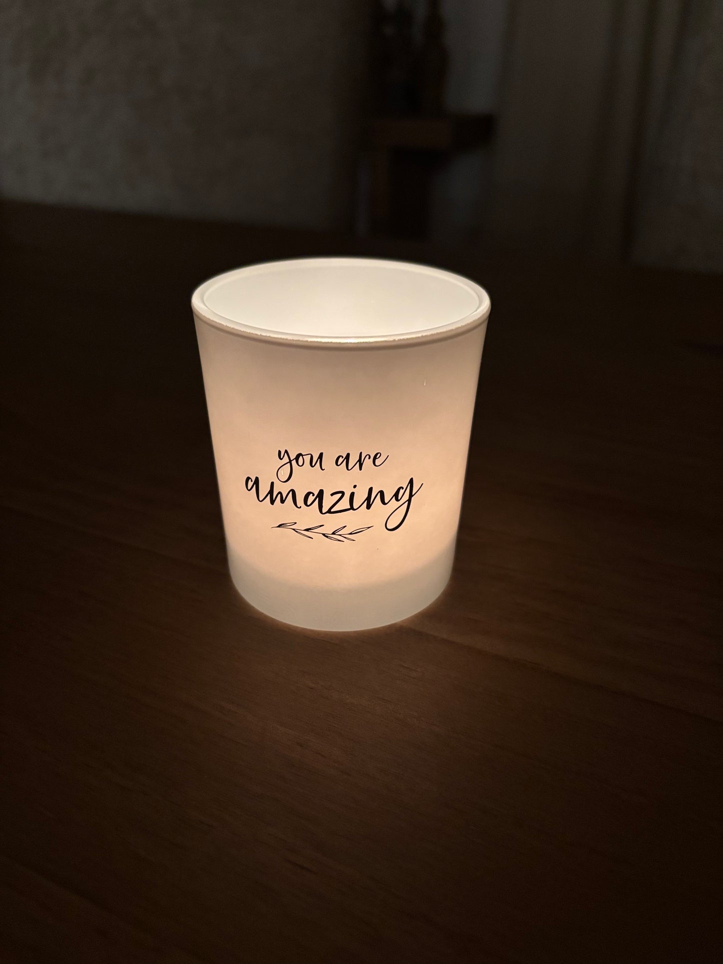 Teelichtchen Glas der Hoffnung Majas Cottage