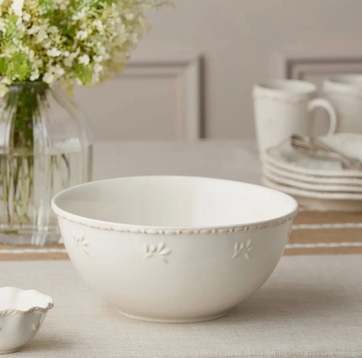 Grosse Schüssel der Heritage Steingut Kollektion