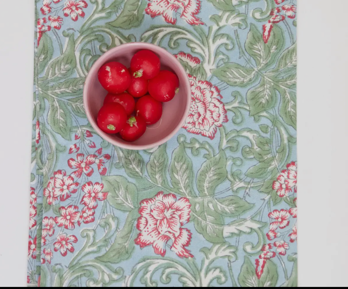 Geschirrtuch Grün florales Muster Rozablue