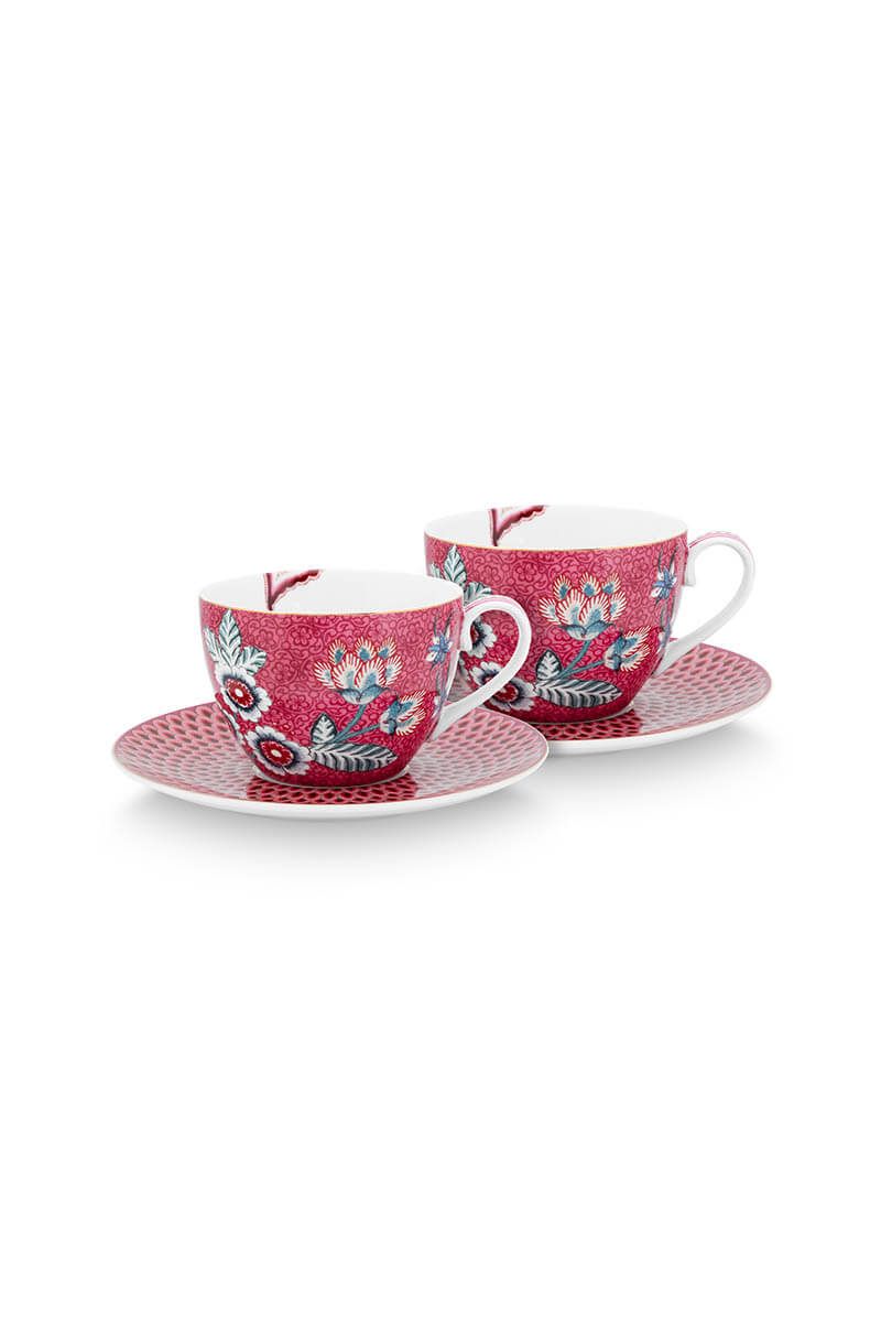 Set CappuccinoTassen Pip Studio Flower Festival