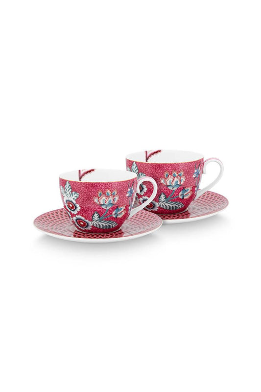Set CappuccinoTassen Pip Studio Flower Festival