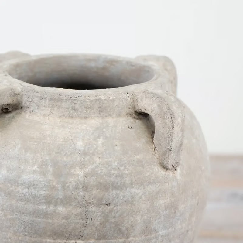 Vase Antik Grau mit Henkel
