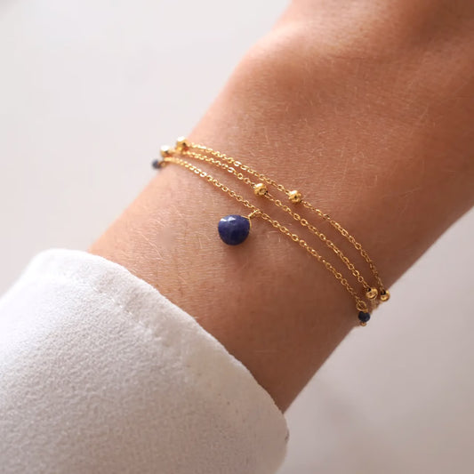 Doppelarmband Lapislazuli Stein