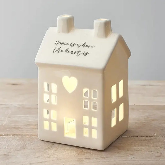 Deko Keramikhaus Teelichthalter gross