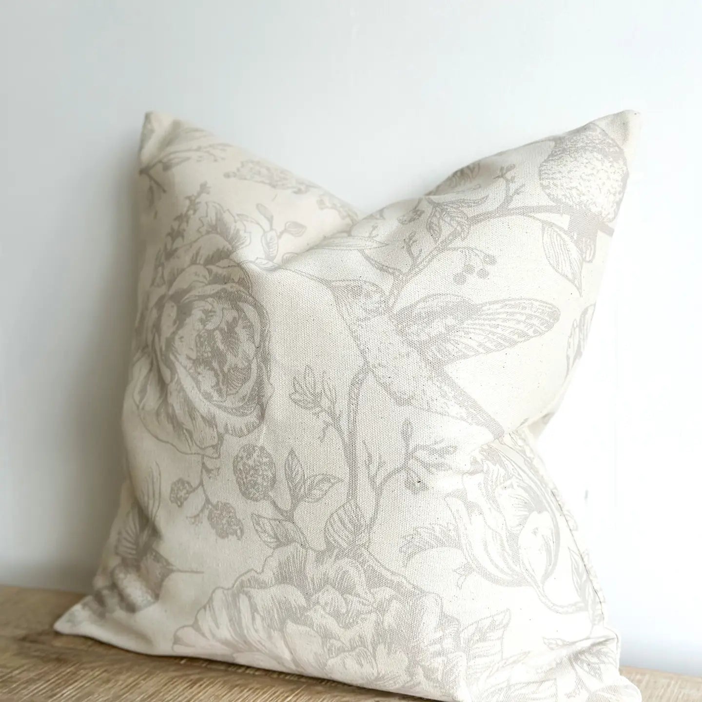 Kissenbezug Aria aus Baumwolle 45×45 — Grauer Druck