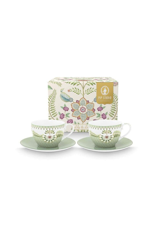 Cappuccino Tassenset Pip Studio Lily Lotus