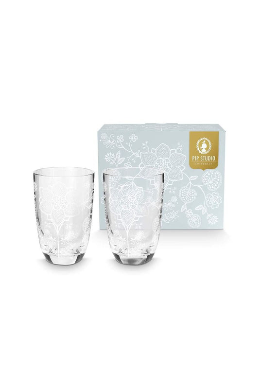 2er Set Zrinkgläser gross Pip Studio Lily Lotus